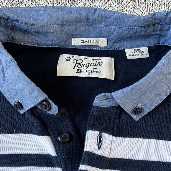 Vintage Penguin Striped Polo - Picture 3 of 5